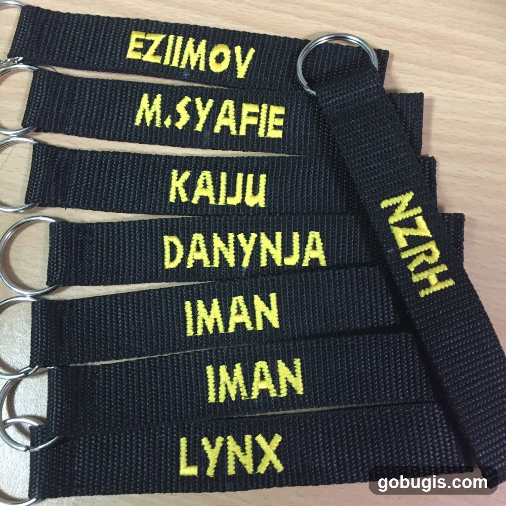 Custom Embroidered Keychains