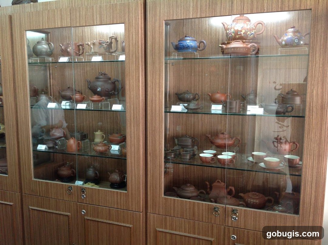 Display Cabinet of Teapots