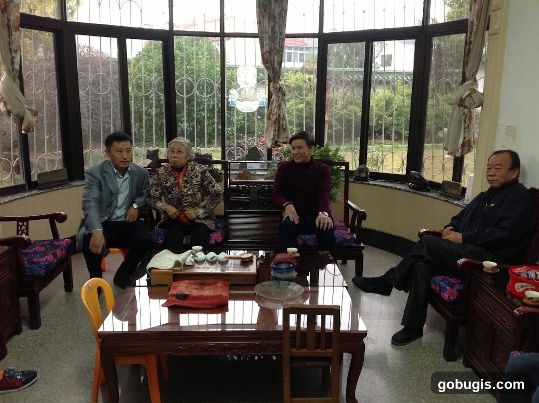 Family gathering for tea