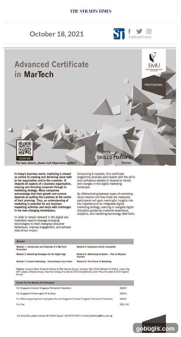 Advanced Certificate in MarTech