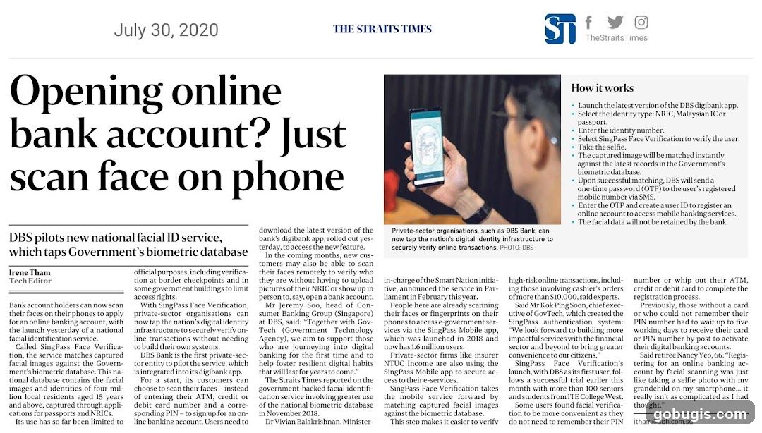 Opening online bank account? Just scan face on phone