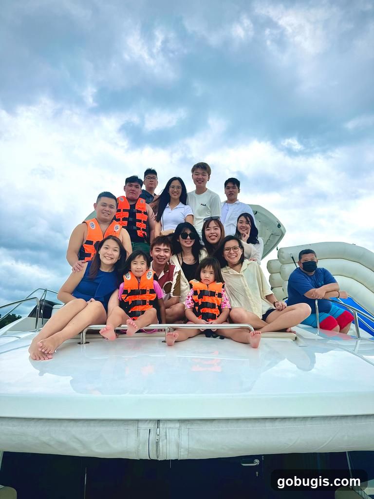 Group on a boat
