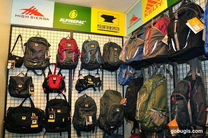 Backpacks and Bags Display