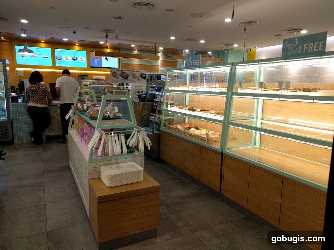 Bakery Interior with Display Cases