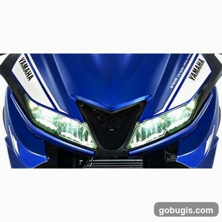 Blue Yamaha Motorcycle Front