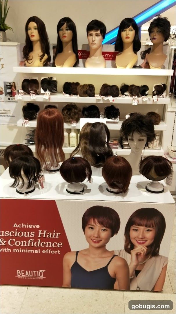 Wigs and Hair Accessories Display
