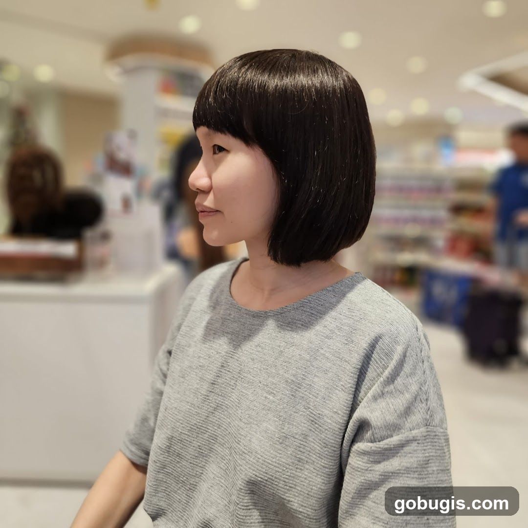 Woman with a bob haircut