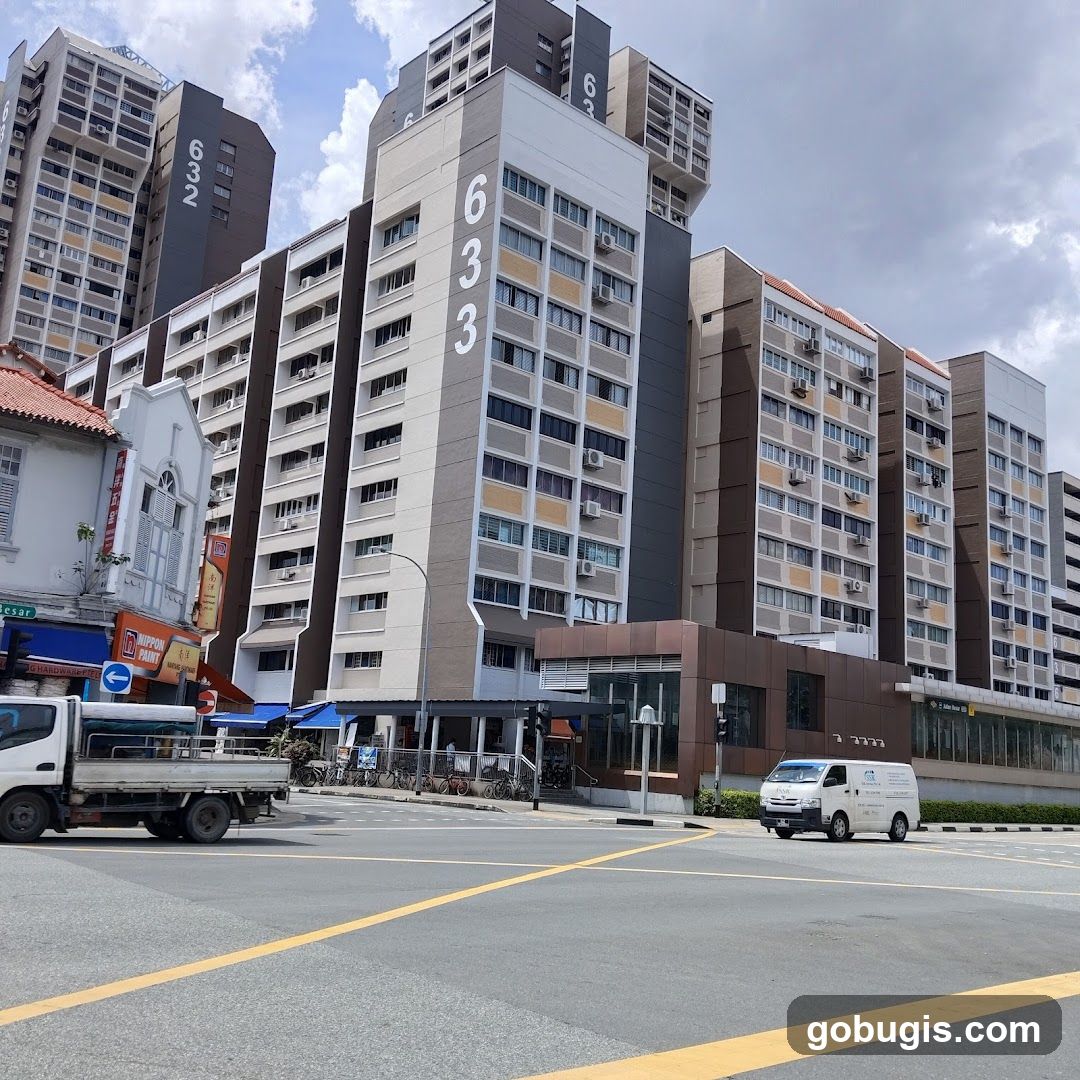 Apartment Buildings and Street Scene