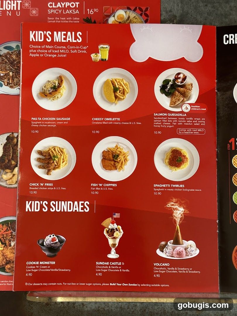 Kid's Meals and Sundaes