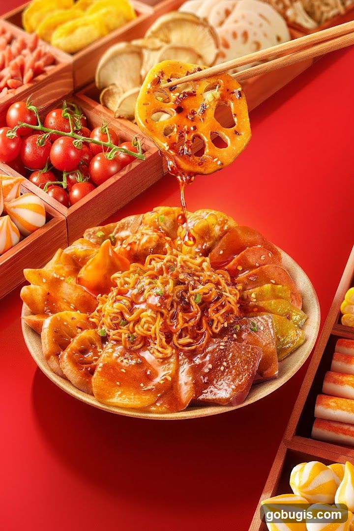 Spicy Noodle Dish with Assorted Ingredients