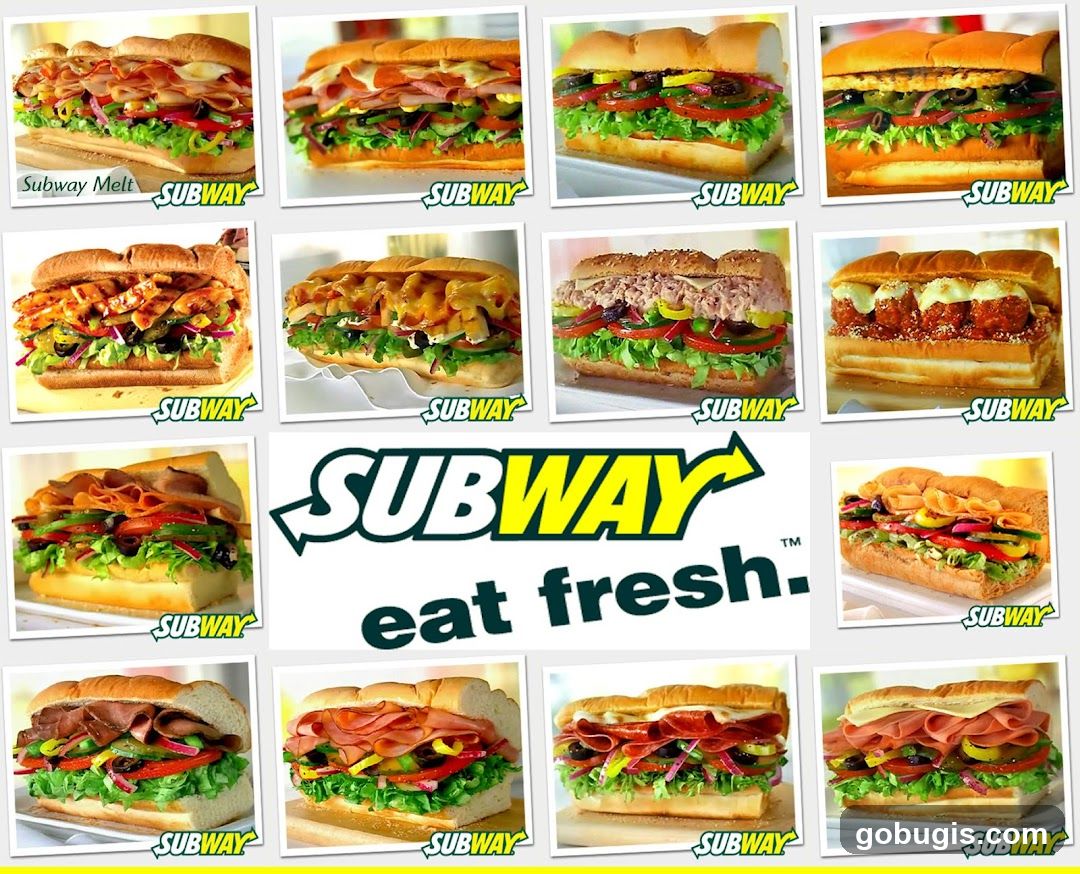 Subway Sandwiches Collage