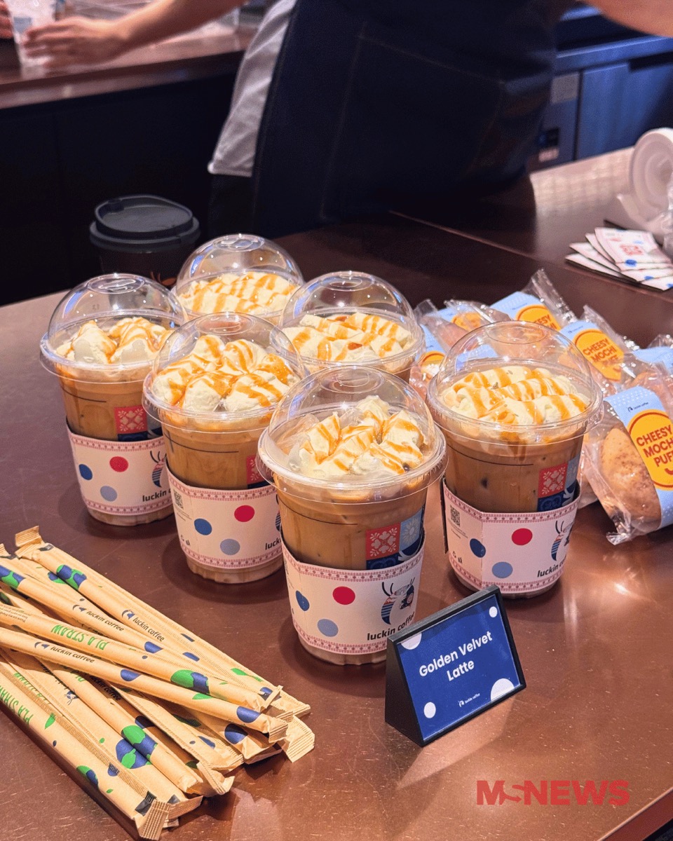 Luckin Coffee Golden Velvet Latte launched for the 100th-store week