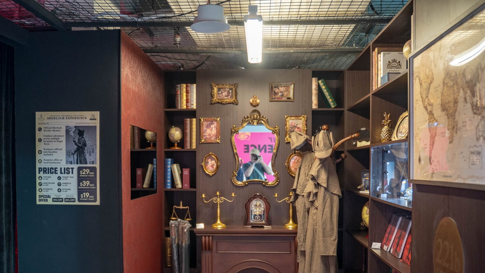 221B consultants shop at Bugis Street for A Study in Red Sherlock Holmes experience