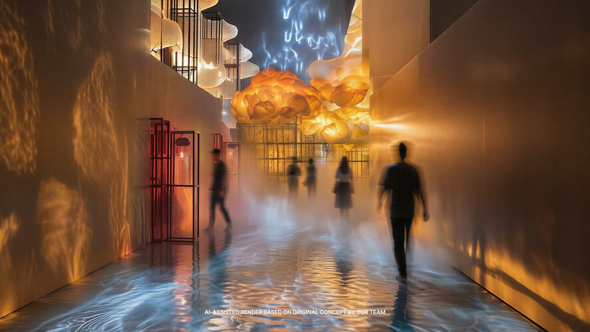Stormy Straits installation at Bugis Street Art Lane recreating monsoon seascape for Singapore Night Festival 2026